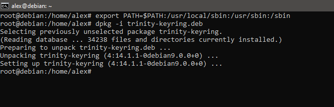 Adding the custom GPG signing key